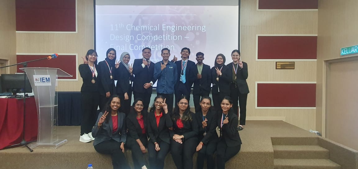 UMPSA STUDENTS WIN 3RD PLACE AT IEM CHEMICAL ENGINEERING DESIGN COMPETITION 